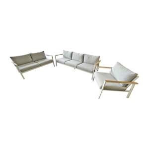 Mid Yealy Sale: Copenhagen Outdoor 3+2+1 Seater Lounge - White