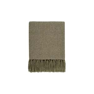 Back In Stock: Throw - Richmond - Wool/Acrylic - Moss