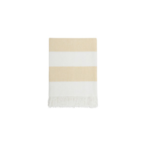 All Soft Furnishings: Throw - Cheltenham - 100% Cotton - Butter