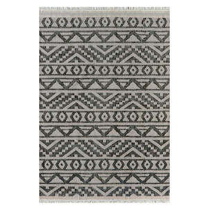 Outdoor Accessories: Indoor/Outdoor Rug - Sifiso (Polypropylene) - Black/Taupe - 160x230cm