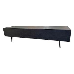High Gloss: Manly Freestanding Entertainment Unit 2200 - Black Oak Veneer
