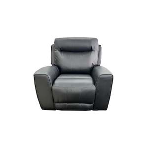 Denburn Electric Recliner Chair w. Elec Headrest - Urban Sofa - Black Top Grain &hellip;