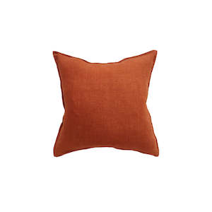 Rust: Cushion - Cassia With Feather Inner - Leather