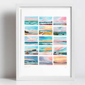 Framed A2 Print - Mt Maunganui Skies