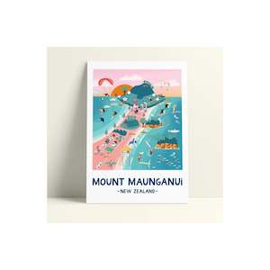 Pastels: A4 Print - Mt Maunganui Pastels