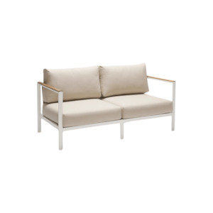Outdoor Test: Grenada Outdoor 2-Seater Sofa - White Brown Rice Fabric