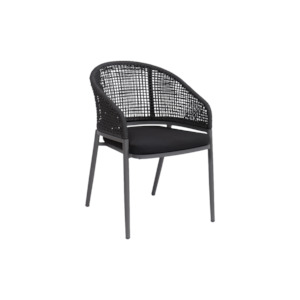 Calais Outdoor Dining Chair - Charcoal