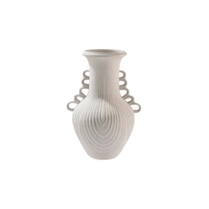 Ceramic Glass Vases: Maya Ceramic Vase - 25x35cm - White