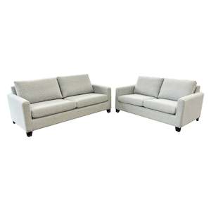 Lounge Available Now: Alpine 3+2.5 Suite - NZ Made - Balta Silver Fabric