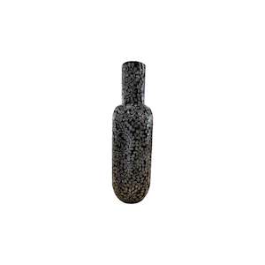 Fadis Capiz Shell Vase - Black & Natural - 43cm
