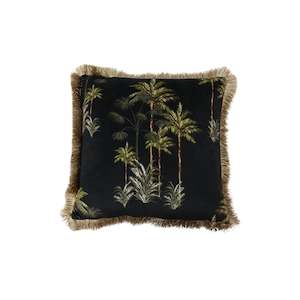 Cushion - Palms - Black Velvet