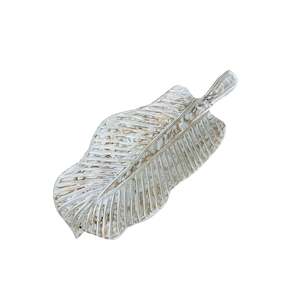 All Decor Home Accessories: Leaf Teak Bowl - White Wash