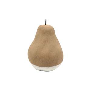 Airlie Pear Ornament - Clay/White