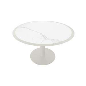 Piazza Round Outdoor Dining Table - White