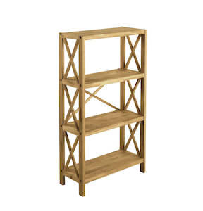 X-Shelf Oak Unit w/4 Shelves