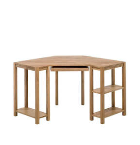 Arriving Soon: Modena Corner Writing Desk - Solid Oak Timber - Natural Oil