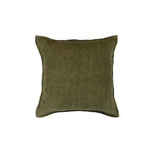 Cushion - Flaxmill With Feather Inner - Winter Moss