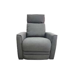 Nice Power Recliner w. Power Headrest - Urban Sofa - Rhino Dark Grey Fabric