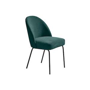 Preston Dining Chair - Teal Chenille Fabric