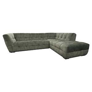 Cruz Sofa Chaise - Urban Sofa - Forest Green Velvet