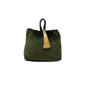 All Decor: Velvet Doorstop - Green
