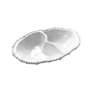 Melamine Pearl Double Serving Bowl