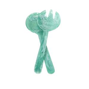 Rubee Resin Salad Servers - Turquoise