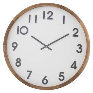 New Arrivals Accessories: Leonard Wall Clock 61cm - Walnut