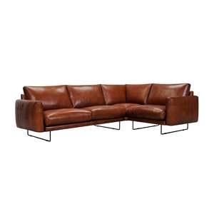 Gatsby 3PC Corner Lounge - Urban Sofa - Antique Tan Full Grain Natural Leather