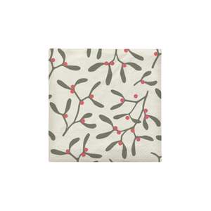 Sale Accessories: Christmas Napkins - Mistletoe