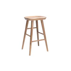 Elin Natural Solid Oak Counter Stool - Lacquered