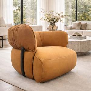 All Lounge Furniture: Bastia Swivel Occasional Chair - Urban Sofa - Alpha Cucio Leather