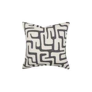 Cushion - Luxor With Feather Inner - Ecru/Black