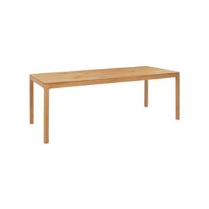 Aurora Oak Natural Dining Table 220x95cm - Solid American White Oak Timber