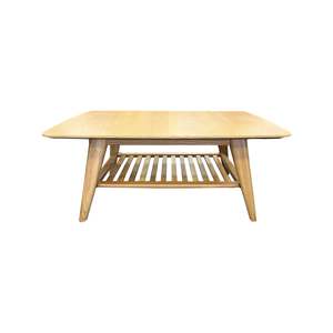 Spring Sale: Rhodes Coffee Table with Shelf - Solid Oak/Oak Veneer Matt Lacquer