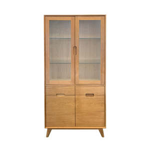 Rhodes China Display Cabinet - Oak/Oak Veneer