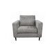 Prague 1.5 Seater - NZ Made - Warwick Plaza Pewter Fabric