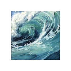 Wall Art - Swell - Canvas with White Frame - 120 x 120cm