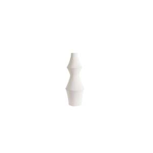 All Decor: Double Angle Ceramic Vase - White