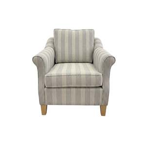 Flora Armchair - NZ Made - Easy Seat Foam (14L) - Fine Backs (Fibre Fill)  - Nat&hellip;