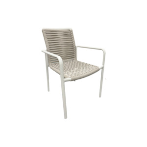Outdoor Sale: Sicily Outdoor Dining Chair With Sling Rope - Beige