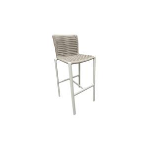 Outdoor Sale: Sicily Outdoor Bar Chair With Sling Rope - Beige