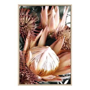 Wall Art with Frame - Spice Floral