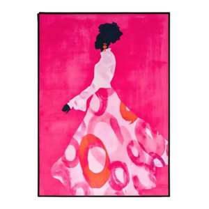 New Arrivals Accessories: Wall Art - Fuchsia Woman - Canvas w Black Timber Frame - 140x100cm