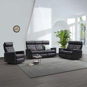 Lounges Sofas: Cascade Leather Electric Recliner