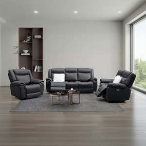 Lounges Sofas: Coastline Fabric Recliner 1/2/3 Seat-Rhino