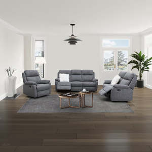 Lounges Sofas: Harbour Fabric Recliner 1/2/3 Seat-Rhino