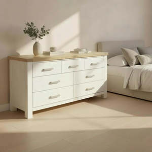 Dining Living: Sicily 7 Drawer Dressing Table/Mirror