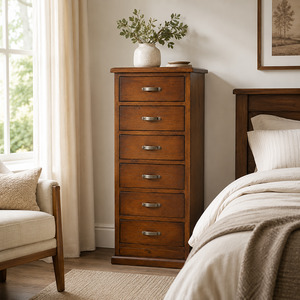 Felton 7 Drawer Slimboy (Walnut) 1635mm