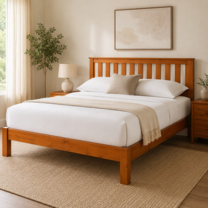 Classic Bed Frame (White/Warm Honey/Black)
